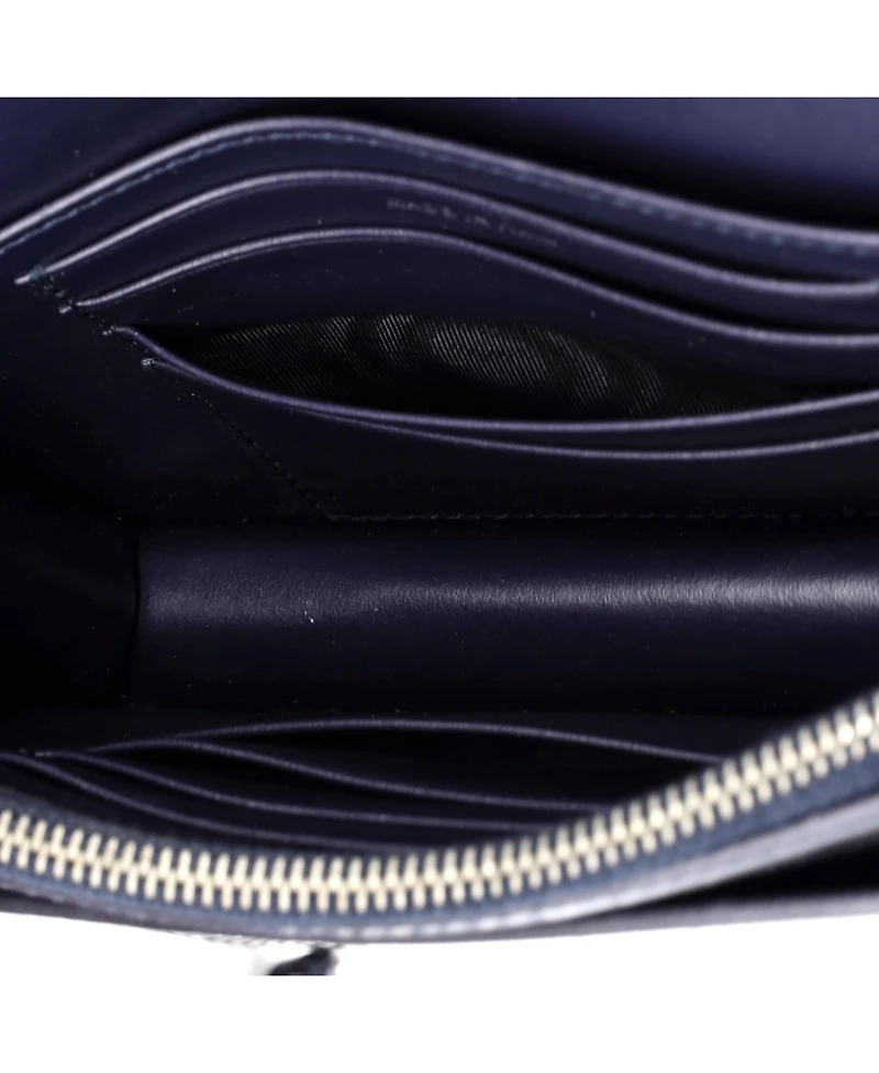 Pre-Owned Saint Laurent Sunset Chain Wallet Embossed Leather