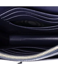 Pre-Owned Saint Laurent Sunset Chain Wallet Embossed Leather