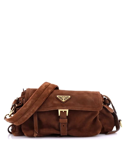 Pre-Owned Prada Medium Explore Shoulder Bag Suede