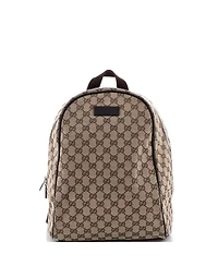 Pre-Owned Gucci Zip Around Travel Backpack Gg Canvas