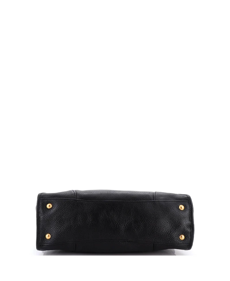 Pre-Owned Prada Medium Front Zip Convertible Satchel Vitello Phenix