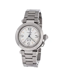 Pre-Owned Cartier Pasha C Big Date Automatic Watch in Stainless Steel 35mm