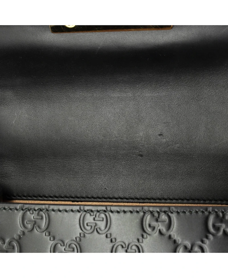 Pre-Owned Gucci Small Padlock Shoulder Bag Guccissima Leather