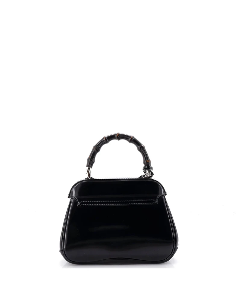 Pre-Owned Gucci Mini Lady Lock Bamboo Top Handle Bag Leather