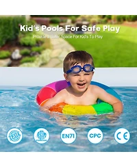 Gnuadz 120Inch Inflatable Pool Rectangular Pvc Blow-up Backyard Summer Fun