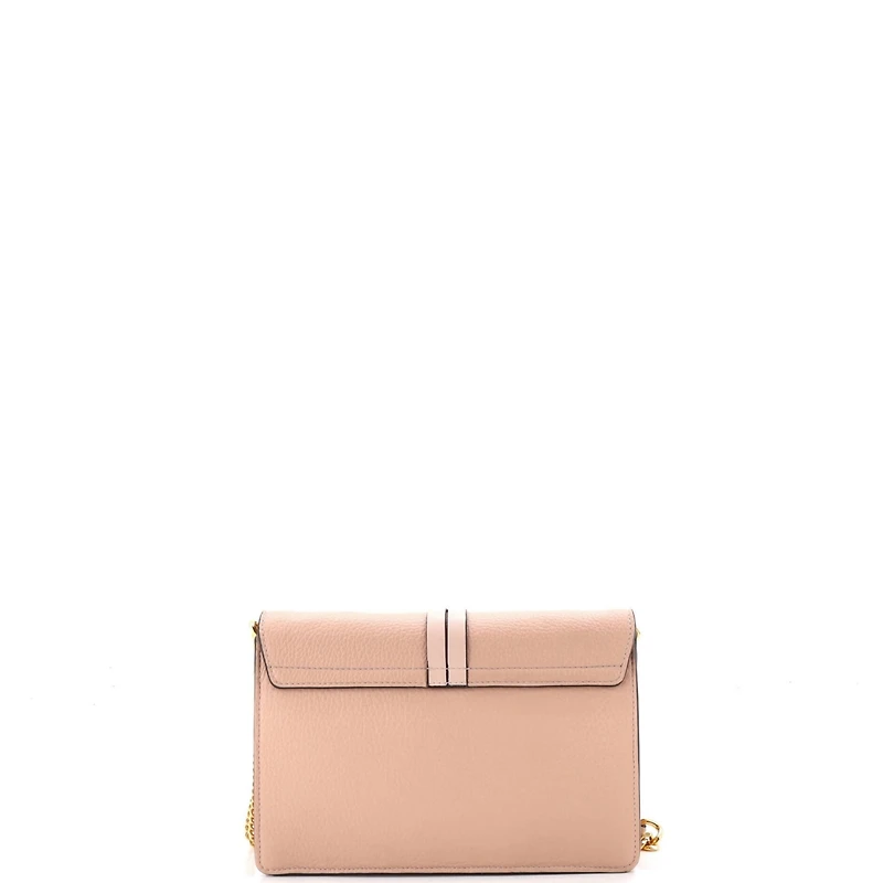 Pre-Owned Chloe Alphabet Chain Clutch Bag Leather