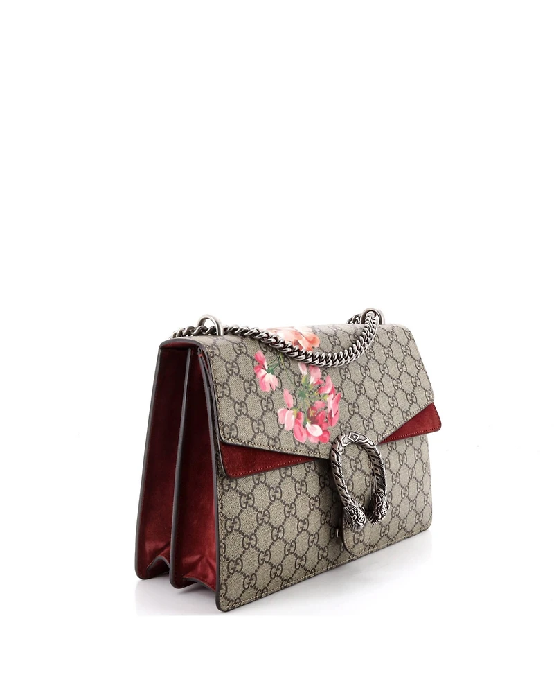 Pre-Owned Gucci Medium Dionysus Bag Blooms Print Gg Coated Canvas