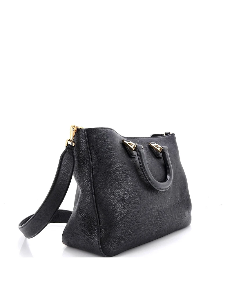 Pre-Owned Fendi Medium Selleria Ff Handle Tote Leather