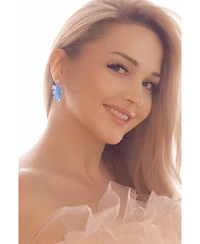 Classicharms Isla Cascade Cluster Aquamarine Bead Drop Earrings