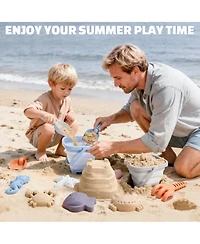 Gnuadz Beach Toys Sand Buckets Molds Mesh Bag Kids Sandbox