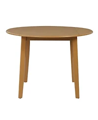 Streamdale Furniture 5- Piece Round Dining Set, Wood Table and 4 Upholstered Chairs
