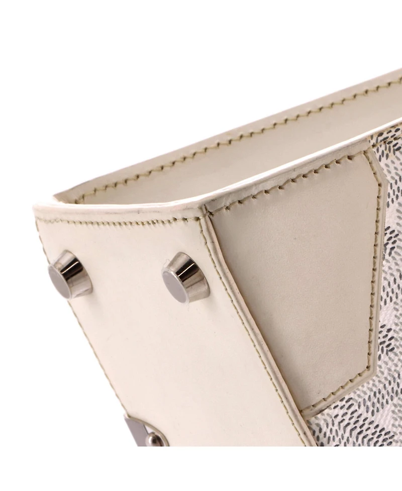 Pre-Owned Goyard Mini Structured Saigon Top Handle Bag Coated Canvas with Leather