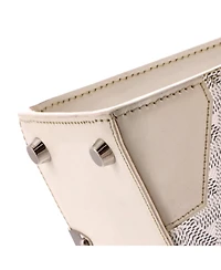 Pre-Owned Goyard Mini Structured Saigon Top Handle Bag Coated Canvas with Leather