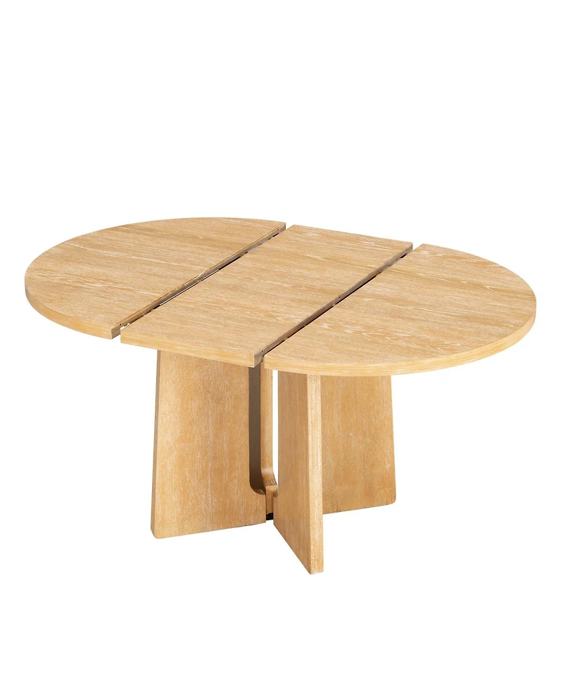 Streamdale Furniture Solid Wood Extendable Dining Set for 4 with Leaf
