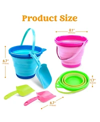 Gnuadz Foldable Pail Bucket With Shovels and Mesh Bag