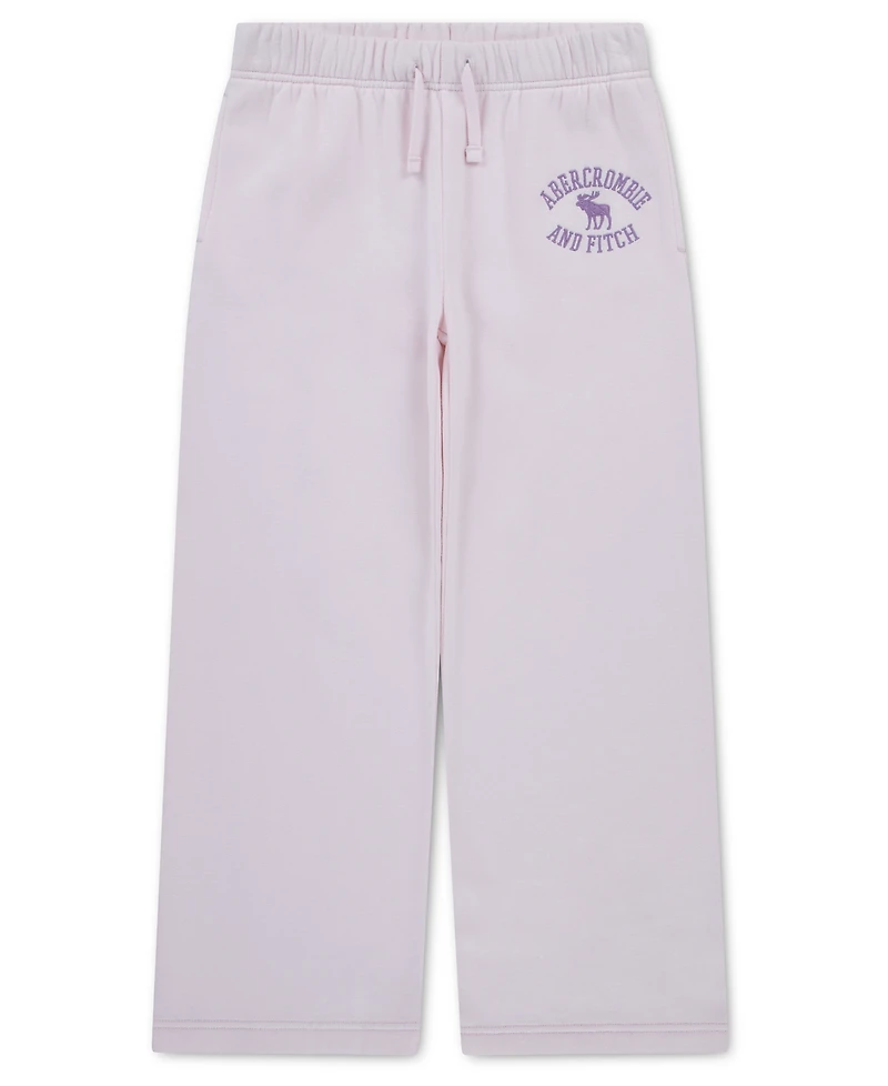 abercrombie kids Girls' 7-16 Logo Low-Rise Baggy Fleece Pants