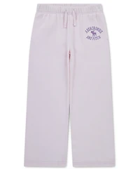 abercrombie kids Girls' 7-16 Logo Low-Rise Baggy Fleece Pants