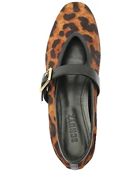 Schutz Women's Vick Buckle Square Toe Flats