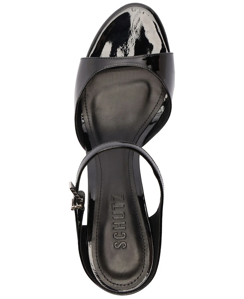 Schutz Women's Lyra Mid Round Toe Sandals
