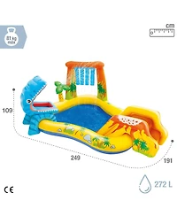Gnuadz Inflatable Dinosaur Play Center Water Park Slide Sprayer Balls
