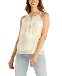 Bcx Women's Scallop Edge Sleeveless Halter Top