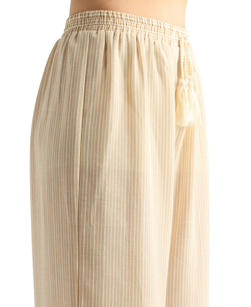 Bcx Women's Wide-Leg Mid-Rise Pull-On Pants