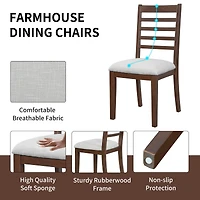 Streamdale Furniture Farmhouse Upholstered Dining Chairs Set