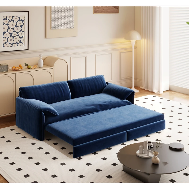 Streamdale Furniture 66" Queen Pull Out Sofa Bed with Storage