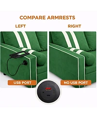 Streamdale Furniture 2-Seater Pull-Out Sofa Bed with Usb and Storage