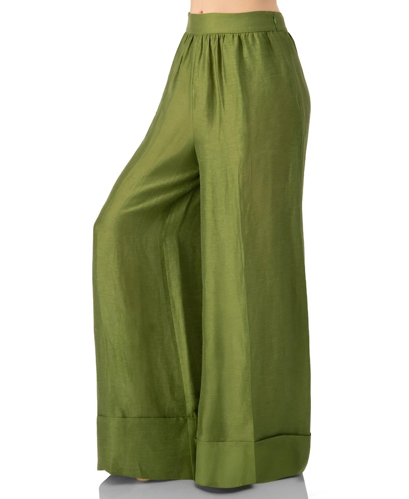 Ivonne Women's Linen Maxi Wide-Leg Pants