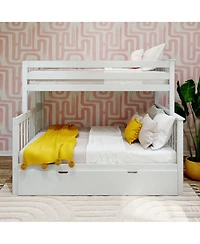 Max and Lily Bunk Bed With Ladder on End and Trundle