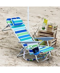 gaomon 1 Piece 5-Position Reclining Portable Folding Lounge Backpack Beach Chair for Outdoor, Travel