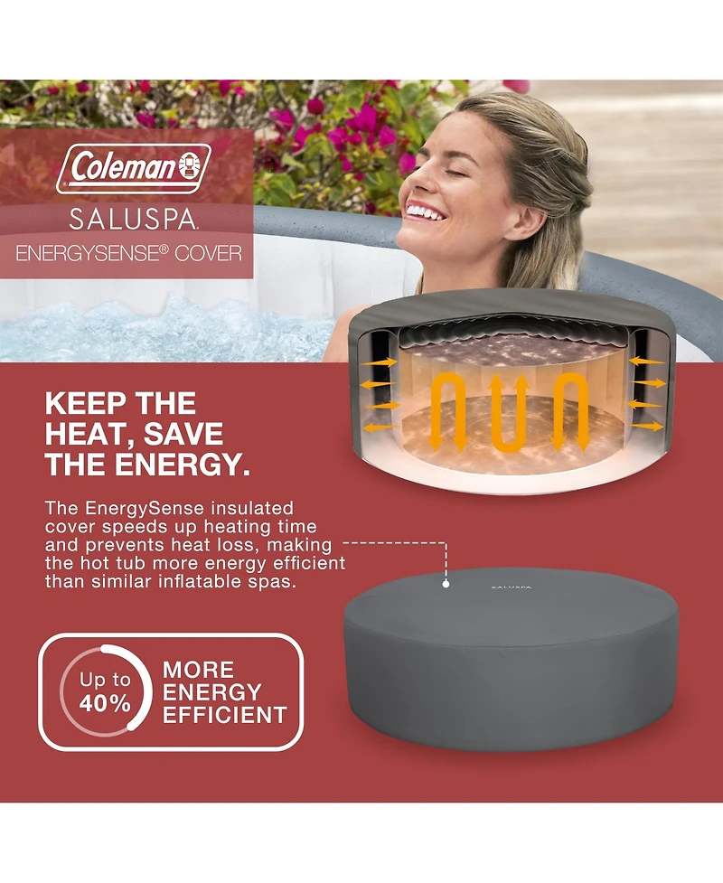 Coleman Palm Springs 6 Person EnergySense Smart AirJet Plus Inflatable Hot Tub