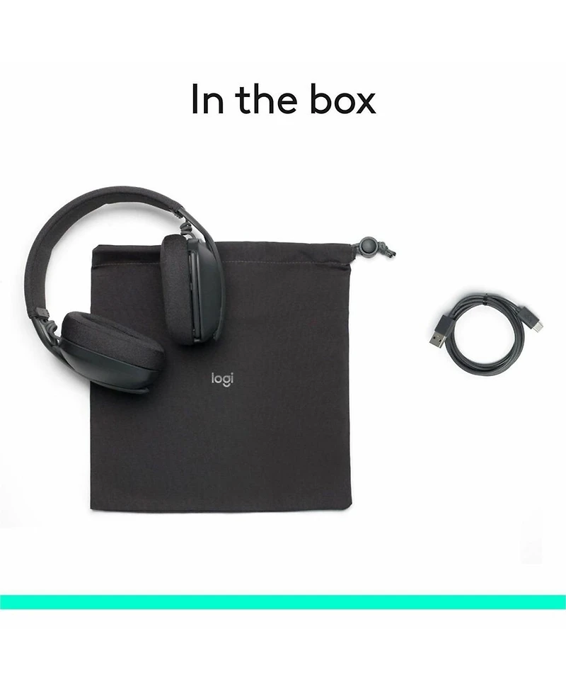 Logitech Zone Vibe 100 Lightweight Noise Canceling Headphones (Graphite)