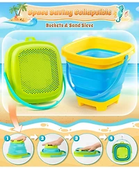 Gnuadz Collapsible Beach Sand Toys Bucket Set Mesh Bag