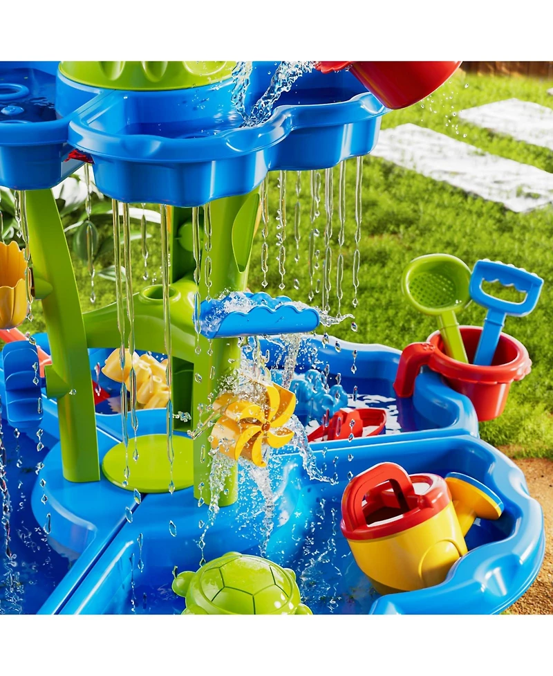 Gnuadz 2-Tier Sand Water Table Kids Sensory Play Outdoor Toy