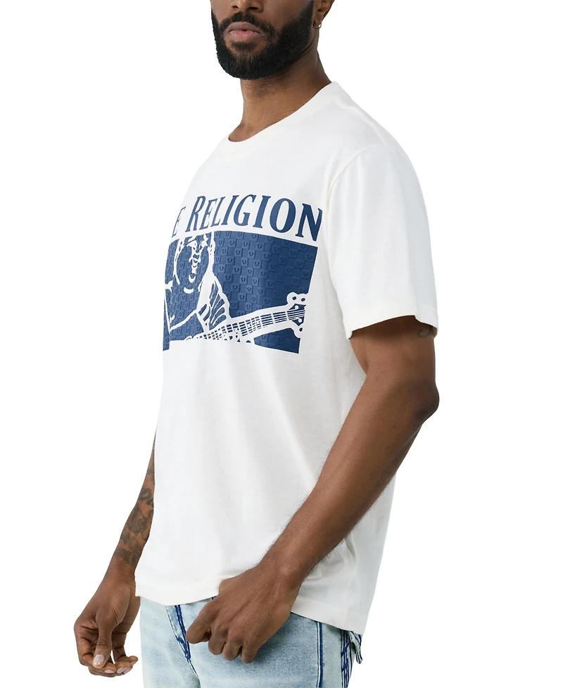 True Religion Men's Checkered Buddha Short-Sleeve T-Shirt