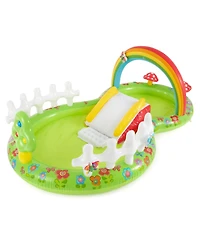 Gnuadz Inflatable Kiddie Pool Water Sprayer Slide Splash Pad Kids Outdoor Play