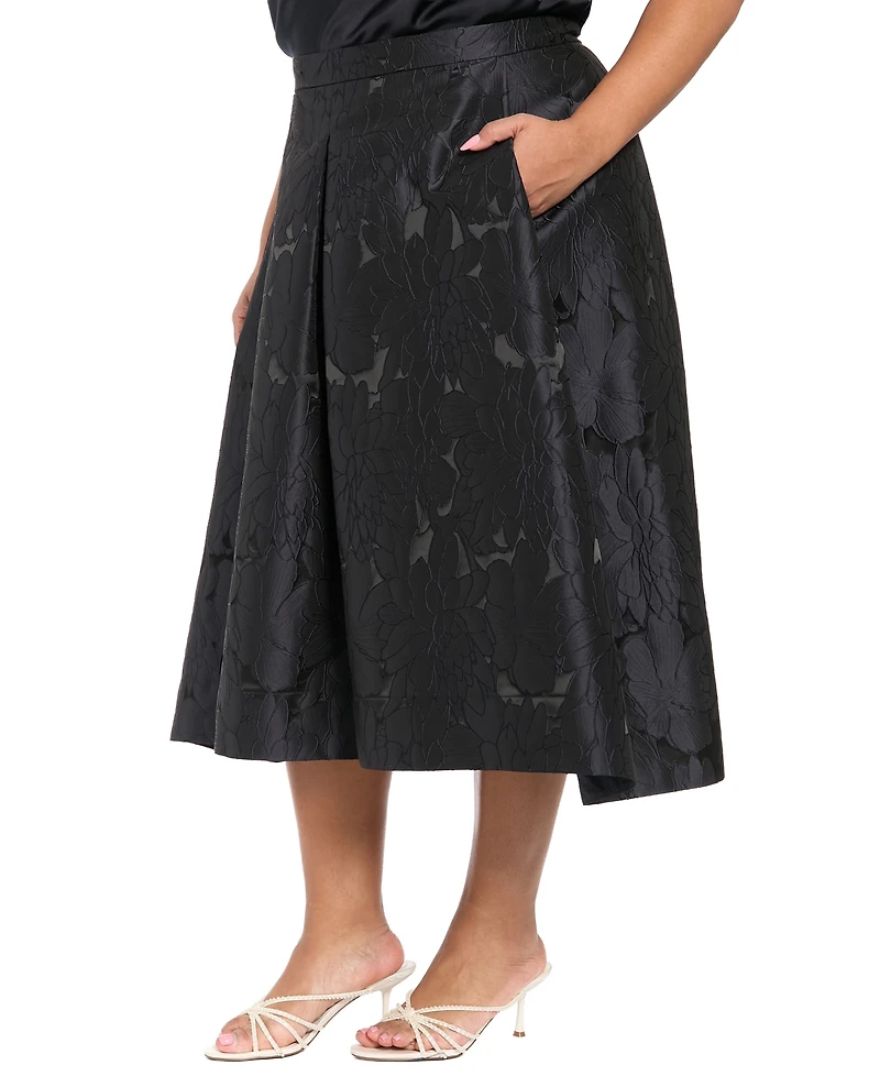 Muse Plus Pleated Midi Skirt