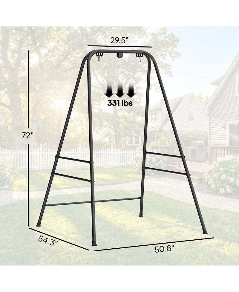 Outsunny Hammock Chair Stand , Heavy Duty Hanging Swing