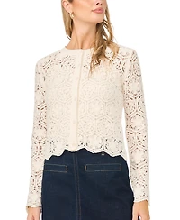 Vince Camuto Women's Crochet Detail Cardigan Sweater
