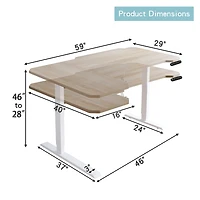 Streamdale Furniture L-Shaped Electric Standing Desk