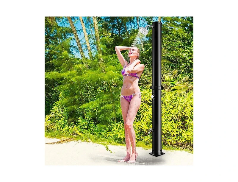 Lucky One Ft Solar Heated Outdoor Shower with Rotating Head