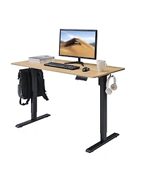 Streamdale Furniture Electric Standing Desk, 24x48 inches Mahogany Top