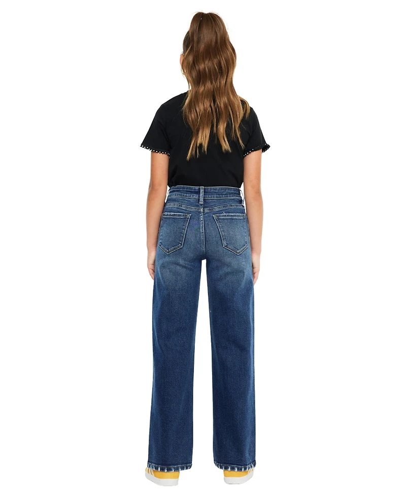 KanCan Girls Dania High Rise Wide-Leg Jeans