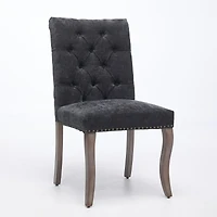 Streamdale Furniture Chenille Tufted Dining Chairs
