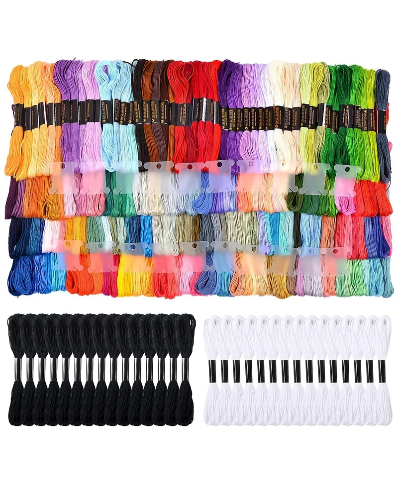 Gnuadz 200 Skeins Embroidery Floss Friendship Bracelet String Cross Stitch Diy