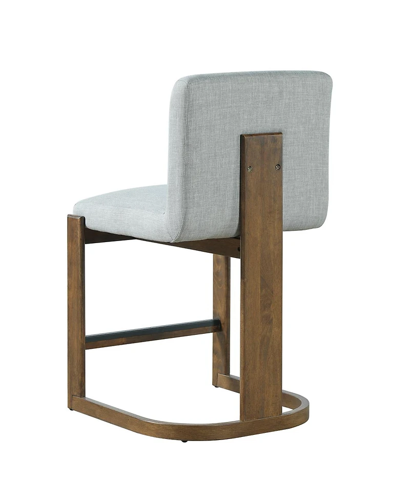 Streamdale Furniture Solid Wood Counter Stools, Linen Upholstered