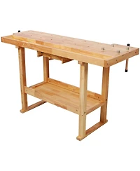 Streamdale Furniture 55 inches Wood Workbench, Heavy Duty, 300-Pound Capacity, Storage