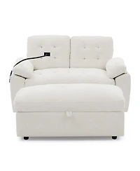 Streamdale Furniture Reclining Sofa with Ottoman and Usb